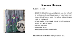 Summer Flowers on Wood Painting Tutorial
