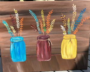 Fall Ball Jars Painting Tutorial