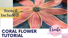 Load image into Gallery viewer, Big Coral Flower Acrylic Painting Tutorial
