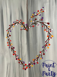 Fall Heart Wreath Painting Tutorial