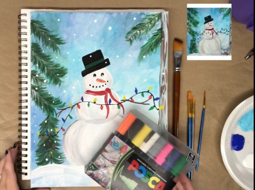 Snowman with Lights Painting Tutorial