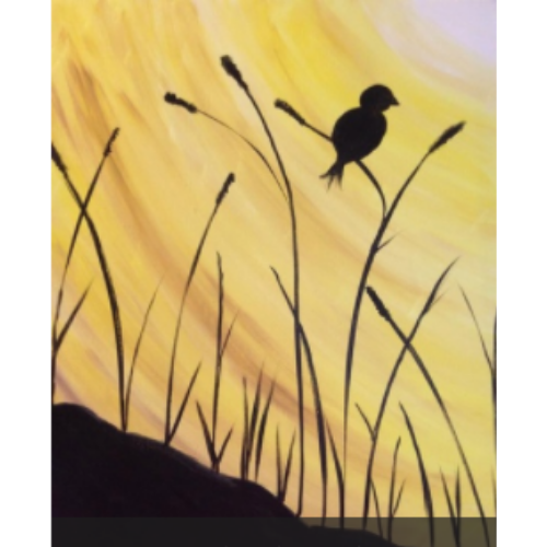 Bird in the Weeds Painting Tutorial