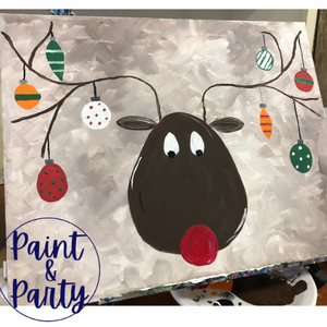 Reindeer Canvas Painting Tutorial